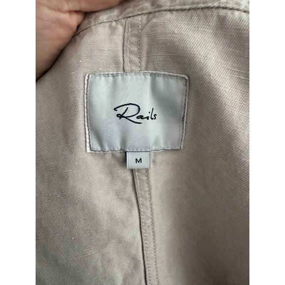 RAILS Leopard Print Button Drawstring Jacket Size Medium - Picture 7 of 10